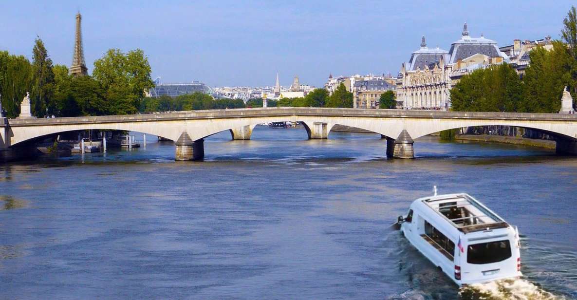 Paris: Amphibious Minibus From Versailles Boat and Road Tour - Key Points