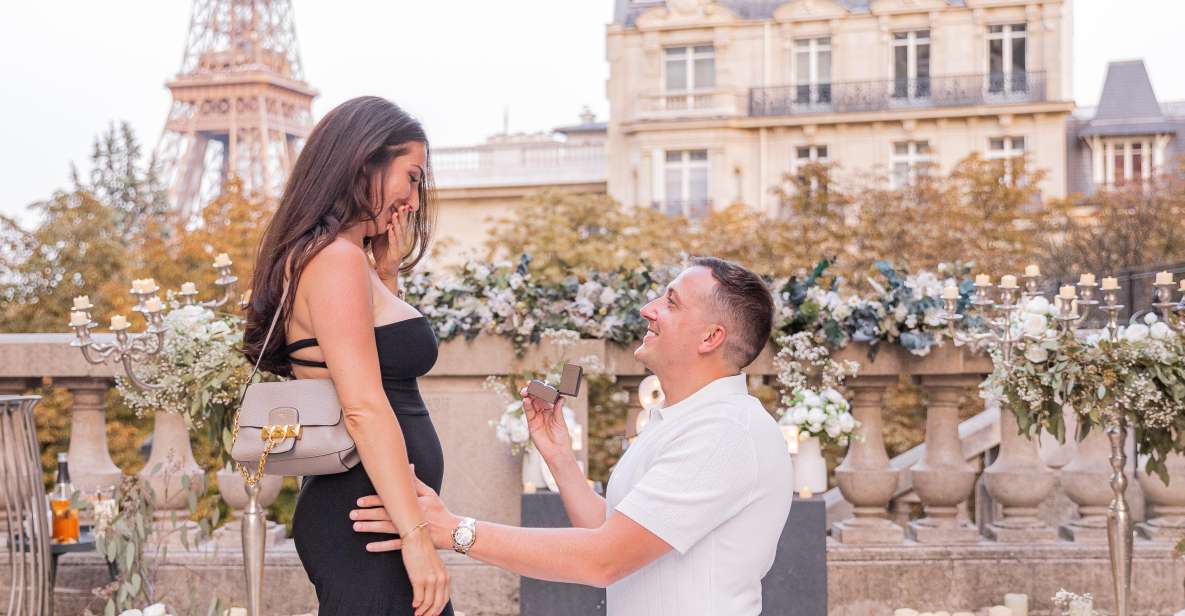 Marriage Proposal In Paris + Photographer 1h Proposal Agency Package Details