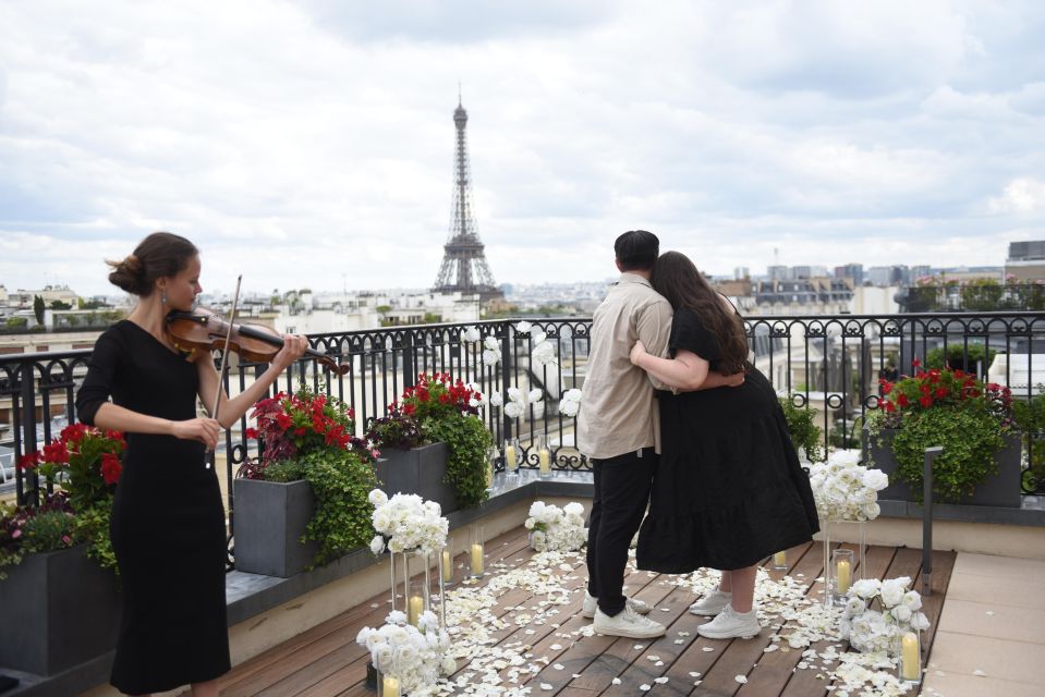 Romantic Proposal On An Eiffel View Palace Terrace Pricing And Package Details