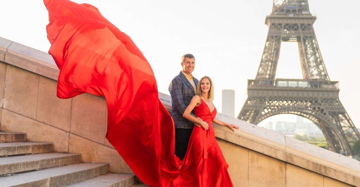 Paris : Private Flying Dress Photoshoot by the Eiffel Tower - Highlights and Free Cancellation